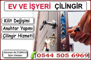 Ev işyeri anahtarcı çilingir kapı açma ve kilit göbek değiştirme hizmeti