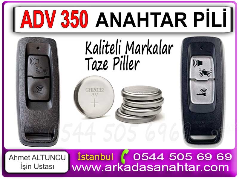 Adv 350 kumandası yada akıllı anahtar pil değişimi ihtiyacı durumunda işyerimizden kaliteli pil tedariği yapabilirsiniz