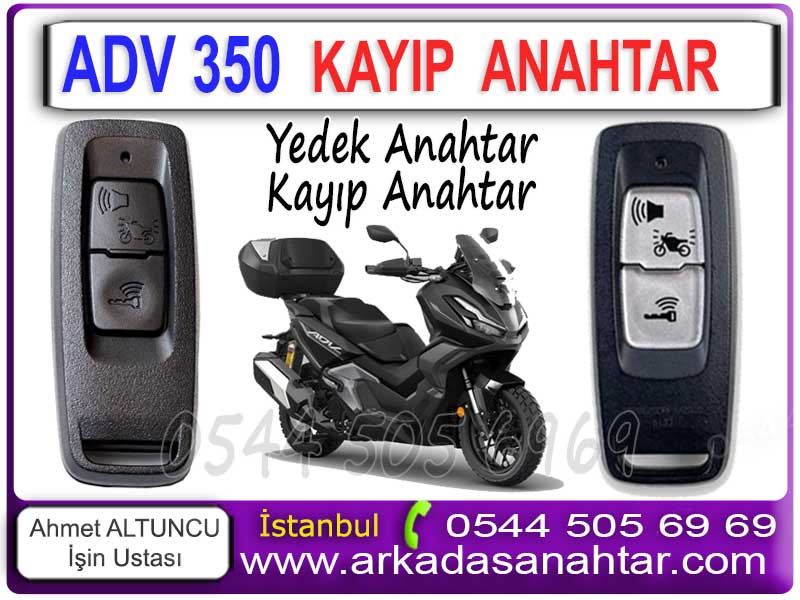 Honda Adv 350 Anahtarı Kayıp Anahtar. Honda Adv 350 motorunuzun anahtarını mı kaybettiniz? Endişelenmeyin! Uzman ekibimizle Honda Adv 350 kayıp anahtar yapımı için hizmetimiz mevcuttur. Professional çözümler sunuyoruz.
