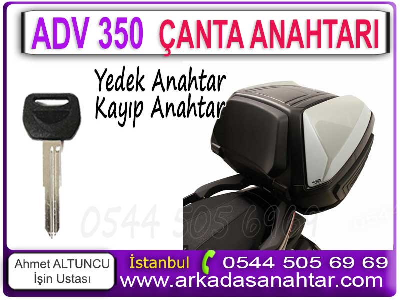 Honda Adv 350 çanta anahtarı yapımı için professional hizmet. Akıllı çanta anahtarı ve diğerleri için tüm anahtarlar kayıp olsada anahtar yapabilmekteyiz.