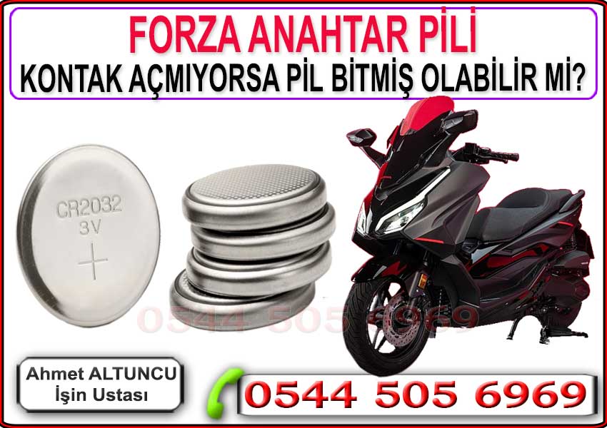 Honda Forza anahtar pil değiştirme, smart key pil yenileme ve kumanda bakım işlemi