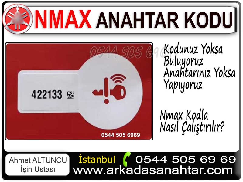 Yamaha Nmax kodu bulma hizmeti. Elinizde anahtarınız var fakat kod yoksa kodunuzu tedarik ediyoruz. İstanbul dışında olsanız da kod tedariği yapıyoruz. Arayın yardımcı olalım 0544 505 6969. Kumandayla çalışan birçok motosikletin, anahtar kayıpken çalışabilmesi  ve çalıştırılabilmesi için üretici firma tarafından kullanıcıya verdikleri kod vardır. Kullanıcı bu kod sayesinde anahtarın başına olumsuz bir durum geldiğinde yada pili bittiğinde motoru çalıştırma imkanına kavuşur.