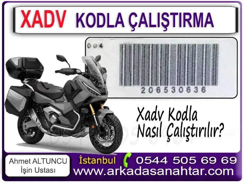 Honda XADV 750 motosiklet kod tedariği ve kodla çalıştırma, immobilizer uyumlu anahtar programlama