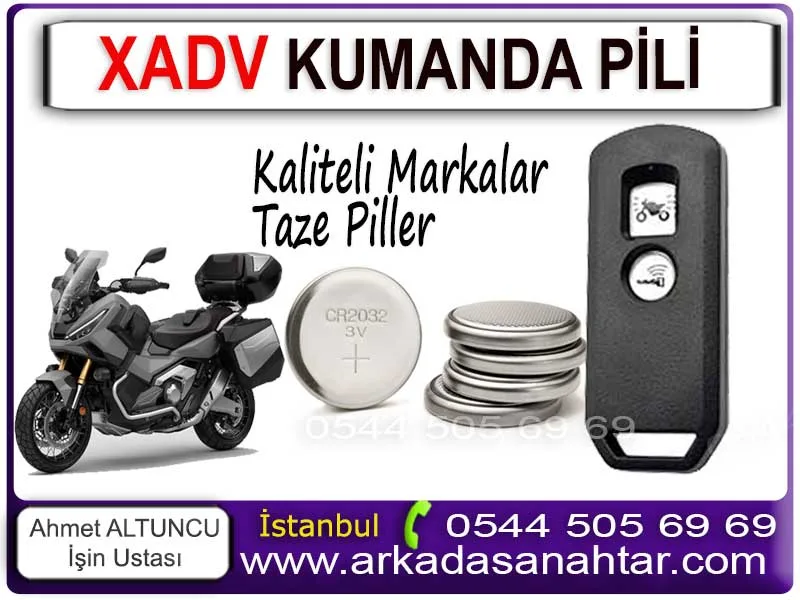 Honda XADV 750 motosiklet anahtar pili değiştirme, smart key pil yenileme ve kumanda bakım işlemi