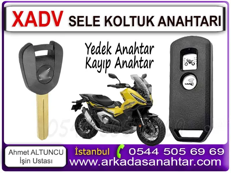 Honda XADV 750 motosiklet sele anahtarı yapımı, kayıp koltuk anahtarı çıkarma ve yedek anahtar kopyalama