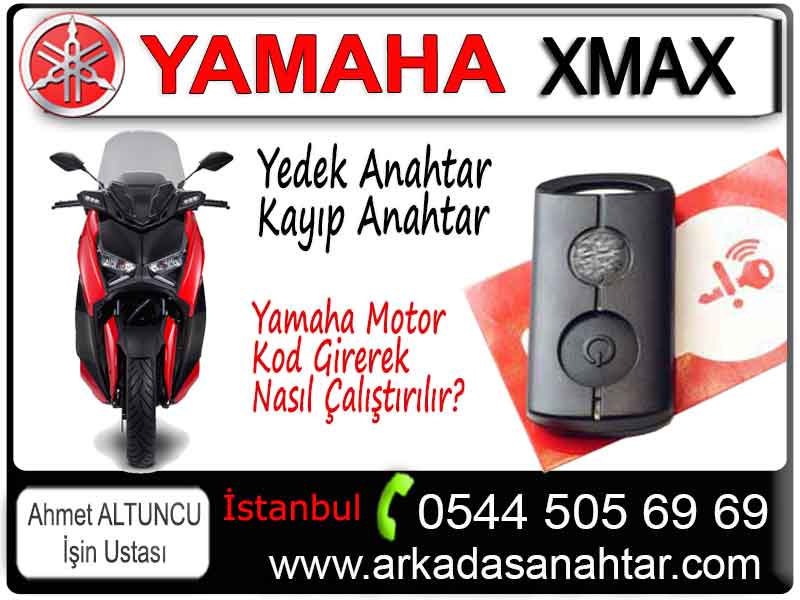 Yamaha Xmax Kayıp Anahtar. Yamaha XMAX motorunuzun anahtarını mı kaybettiniz? Endişelenmeyin! Uzman ekibimizle Yamaha XMAX kayıp anahtar yapımı için hizmetimiz mevcuttur. Yamaha Xmax anahtarı konusunda Professional çözümler sunuyoruz.
