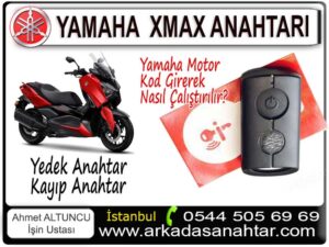 Yamaha Xmax anahtarı ve Xmax kumanda ihtiyaçlarınıza kısa sürede süper çözümler sunuyoruz 0544 505 6969. Yedek Xmax anahtarı yada tüm anahtarlar kayıpken Yamaha Xmax anahtar yapımı için bizimle iletişimde kalın. İstanbulun her yerine motosikletli servisimizle hizmet veriyoruz. Anahtar sele altında kaldı ise acil çilingir hizmeti veriyoruz. Hasarsız çiziksiz bir şekilde maymuncukla sele açma gerçekleştiriyoruz. Yamaha Xmax ve diğer Yamaha modellerinin tüm anahtar sorunlarına çözümler sunuyoruz.