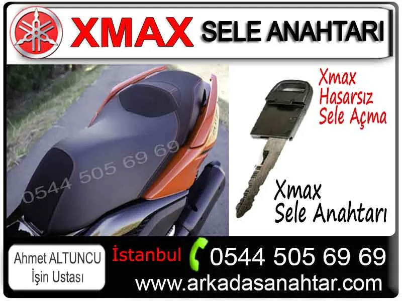 Yamaha XMAX scooter sele açma anahtarı tamiri ve yedek anahtar çoğaltma işlemi