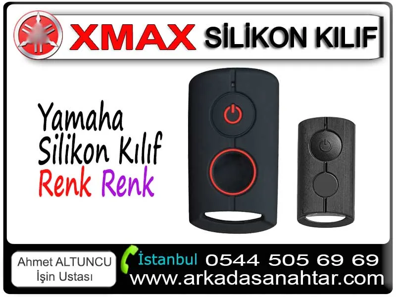 Yamaha XMAX scooter anahtarına koruyucu kılıf takılması ve kılıf değişimi