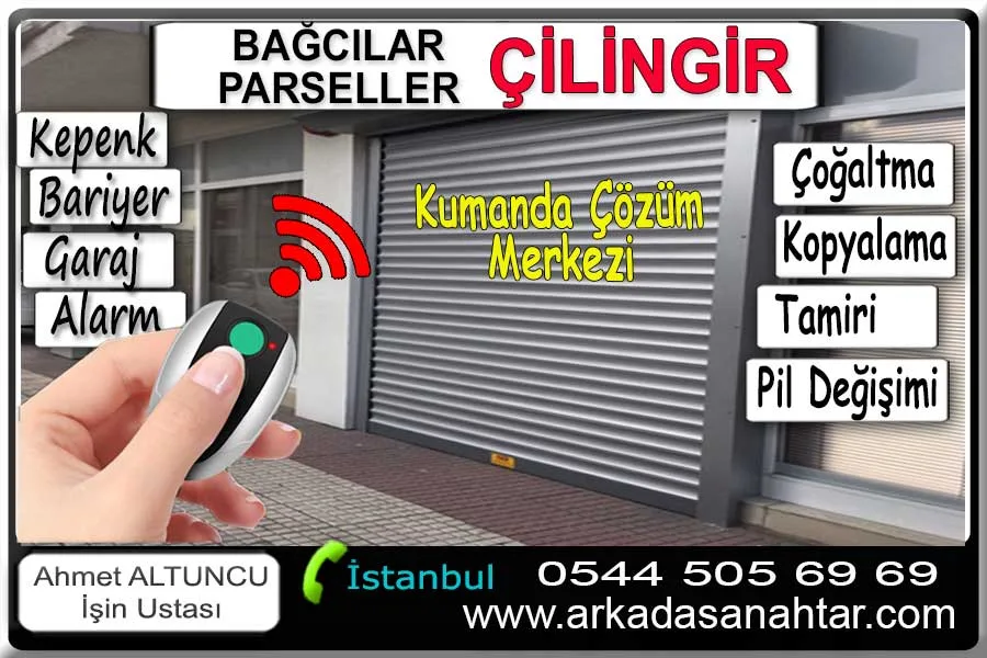 Bağcılar Parseller mahallesi kapenk garaj bariyer kumandası. Yedek kumanda kodlama çoğaltma tamir ve pil değişimi.