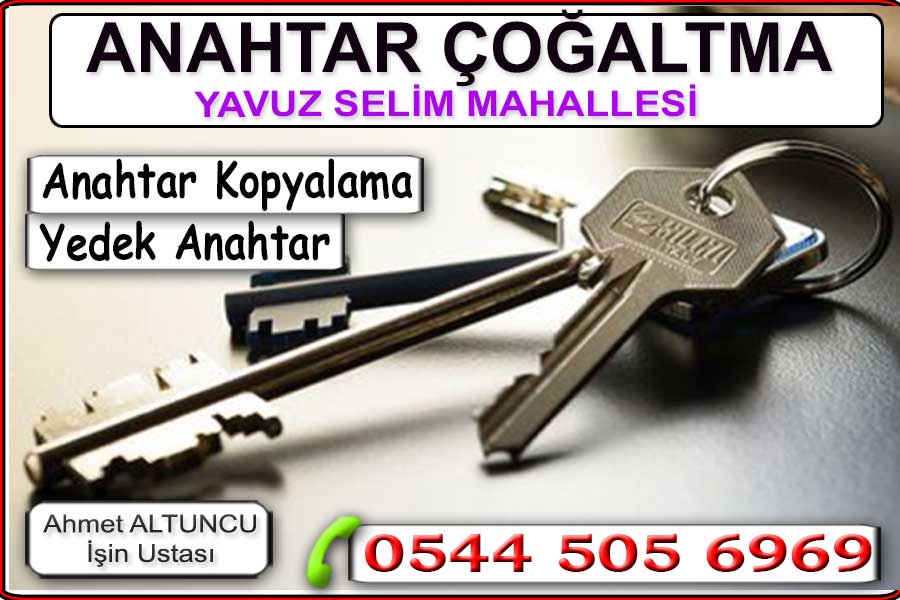 Bağcılar Yavuz Selim mahallesi anahtar çoğaltma. Yedek Anahtar kopyalama çoğaltma. Kilit ve göbek değiştirme yapıyoruz. Yeni bir eve taşındınız yada anahtarınız kaybolduysa anahtarlarınızı değiştirmek isteyebilirsiniz. Bağcılar Yavuz Selim mahallesinde anahtarci çilingir kapı açma hizmeti veriyoruz. Anahtar içerde kaldı kapıyı çektim yada kapı kilitli anahtarları kaybettim sorunlarına uzmanından çözümler. Acil çilingir hizmeti..