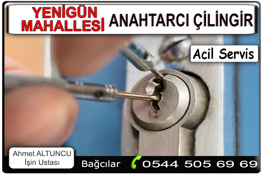 Yenigün Anahtarcı Çilingir 1 Yenigün mahallesinde anahtarcı çilingir. Kapı açma göbek değiştirme anahtar yedekleme kepenk kumandası çoğaltma kilit tamiri araba kapısı açma ev kapısı açma kilit tamiri ve yenileme bilimum çilingir hizmetleri. Motosiklet anahtar ve kumandası yapımı. Tüm anahtarlar kaybolsada çözümler sunuyoruz.