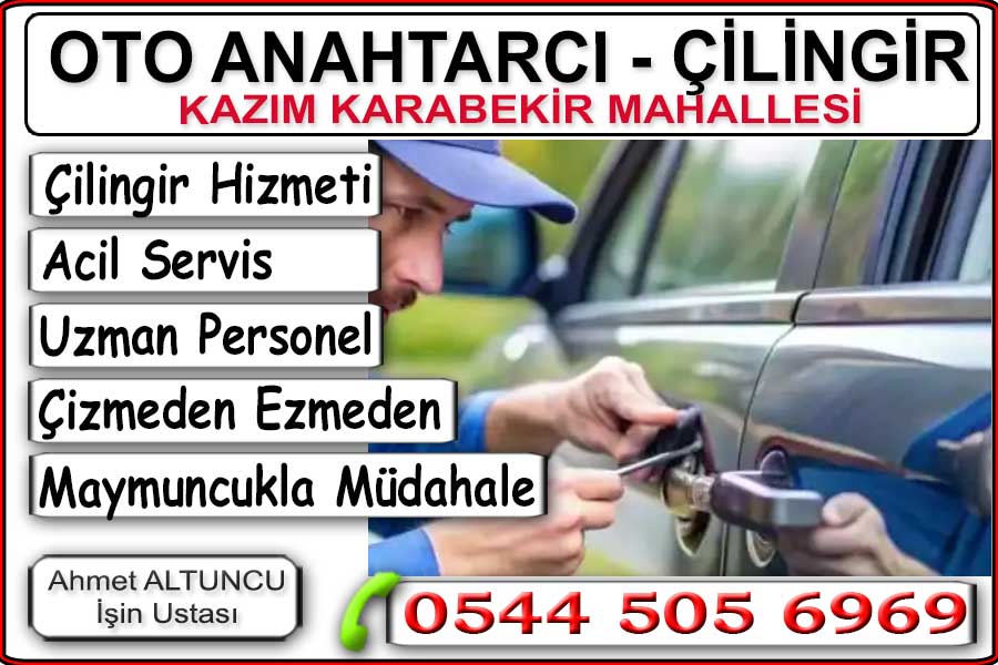 Kazım Karabekir Anahtarcı Çilingir 4 Oto çilingir hizmeti. Araba kapısı açma bagaj açma. Motosiklet sele çanta ve koltuk açma. Bağcılarda Anahtar Kopyalama Yedekleme Çoğaltma. Bağcılarda Kilit değiştirme Göbek değişimi. Kazım karabekir Bağcılarda anahtarcı çilingir. Motosikletle acil servis. Uzmana personelimiz Maymuncukla hasarsız müdahale ediyor. Kapı açma çekili yada kilitliyse kısa sürede açıyoruz.