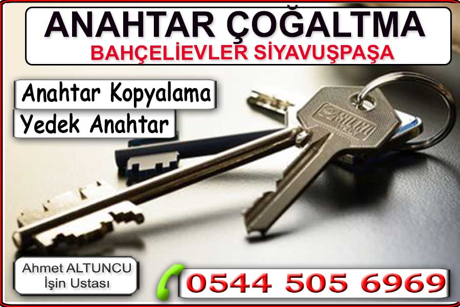 Anahtar yedekleme çoğaltma kopyalama. Ev anahtarı oto ve motor anahtarı kumandası yapıyoruz. Bahçelievler siyavuşpaşa kilit değiştirme göbek yenileme. Bahçelievler siyavuşpaşada anahtarci çilingir kapı açma hizmeti veriyoruz. Anahtar içerde kaldı kapıyı çektim yada kapı kilitli anahtarları kaybettim sorunlarına uzmanından çözümler. Acil çilingir hizmeti.