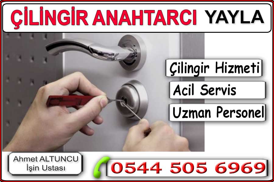 Bahçelievler Yayla anahtarcı çilingir. Kapı açma kilitli veye çekili kapıları zararsız açma. Acil servis. Yayla bölgesinde uzun yıllardır hizmet veren yayla çilingir firmamız, hergün anahtarcı ve çilingir hizmeti sunmaktadır.