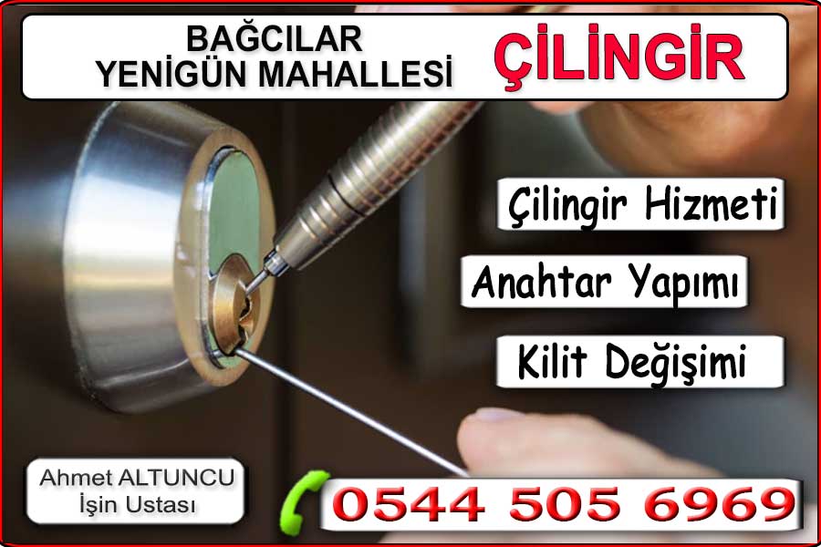 Yenigün Çilingir Anahtarcı . Bağcılar Yenigün mahallesi anahtarcı çilingir. Kapı açma göbek değiştirme anahtar yedekleme kepenk kumandası çoğaltma kilit tamiri araba kapısı açma ev kapısı açma kilit tamiri ve yenileme bilimum çilingir hizmetleri.