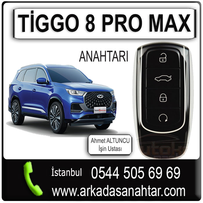 Cherry Tiggo 8 Pro Max Anahtarı, aracınızın yedek veya kayıp anahtarını profesyonel ekipmanlarla yapıyoruz. Akıllı anahtar, uzaktan kumanda, immobilizer programlama hizmetleriyle kısa sürede çözüm sunuyoruz. Aracınıza özel, garantili anahtar yapımı hizmeti için hemen iletişime geçin.