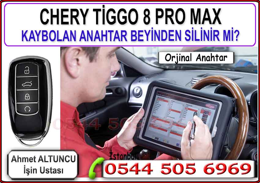Chery Tiggo kayıp anahtarın beyinden silinmesi ve yeni anahtar tanımlama hizmeti
