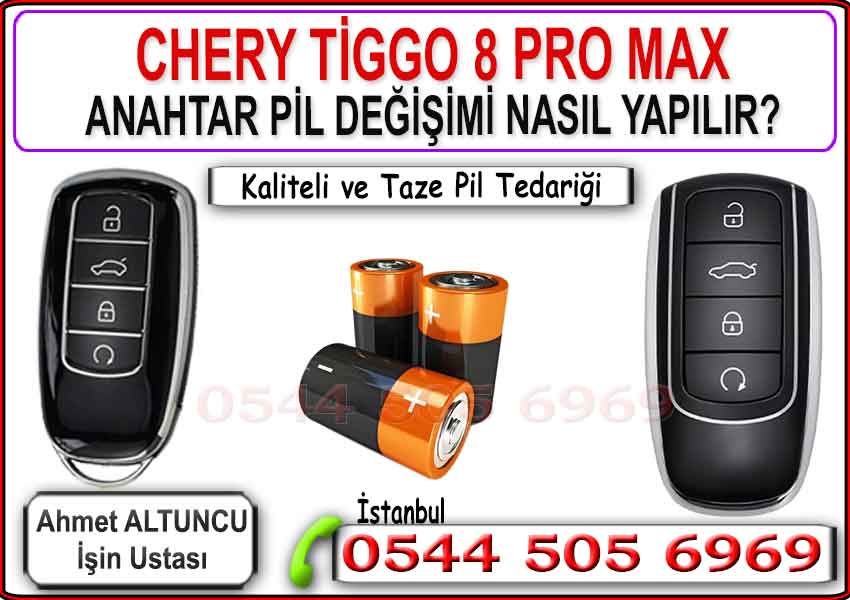 Chery Tiggo 8 Pro Max anahtar pil değişimi – hızlı ve güvenilir çözüm