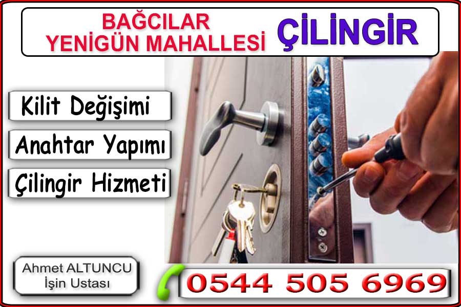 Yenigün Anahtarcı Çilingir 2 Bağcılar Yenigün mahallesinde anahtarcı çilingir. Kapı açma göbek değiştirme anahtar yedekleme kepenk kumandası çoğaltma kilit tamiri araba kapısı açma ev kapısı açma kilit tamiri ve yenileme bilimum çilingir hizmetleri. Motosiklet anahtar ve kumandası yapımı. Tüm anahtarlar kaybolsada çözümler sunuyoruz.
