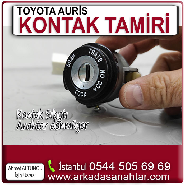 Auris kontak sıkışması arızası genellikle Kontak sıkıştı anahtar dönmüyor yada anahtar sıkıştı kontak dönmüyor şeklinde belirtilen bir arızadır ve bu arızasının birkaç sebebi olabilmektedir.