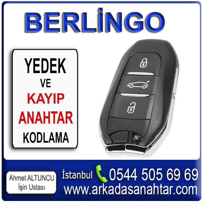 Berlingo Anahtarı Yedek anahtarını mı kaybettiniz? Endişelenmeyin! Uzman ekibimizin Berlingo Anahtarı yedek anahtar yapımı için hizmeti mevcuttur üstelik kaybolan anahtar hafızadan silinerek riskler ortadan kaldırılır. Professional çözümler sunuyoruz. Tüm anahtarlarınızı kaybettiyseniz, aracın beynine (ECU) yeni anahtar tanıtımı yapılır. Berlingo Anahtarı kayıp anahtar yapımı için işyerimizde ve yerinde hizmetimiz mevcuttur. Aracınızın konumunu bize iletmeniz yeterlidir.