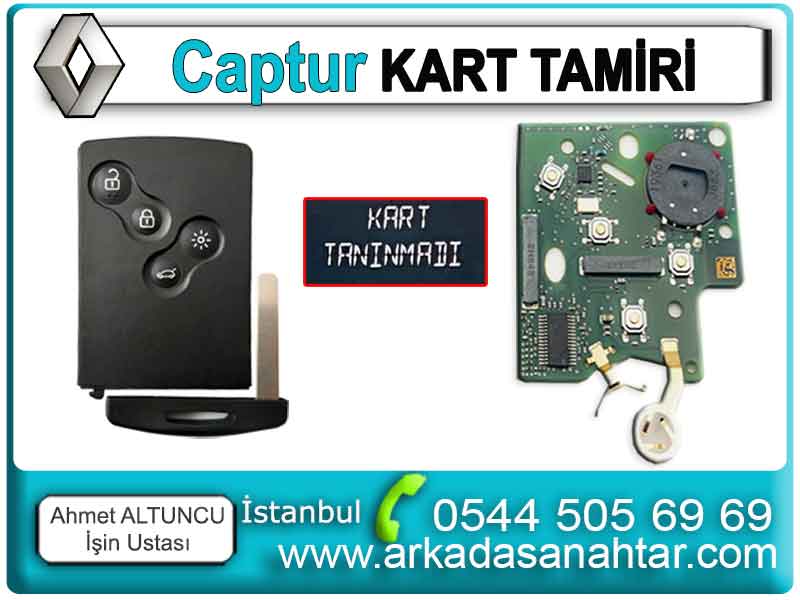 Captur Kart tanınmadı, kartı yerleştirin hatasıyla karşılaştığımızda aracımızı çalıştıramazsınız, aracın çalışabilmesi için kartın tanınması şarttır. Kart tanınmadı hatası devam ettiği sürece araç çalışmayacaktır.