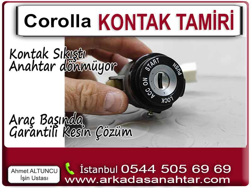 Toyota Corolla Kontak Tamiri 5 Toyota Corolla kontak tamiri araç başında yapıyoruz. Çünkü bu arıza olduğunda aracınızı hareket etiremeyeceksiniz. Çekiciye bindirip saatlerce tamirci peşinde koşmayı hiç kimse istemez. Elbette sizlerde aracınızın olduğu yerde tamir edilmesini istersiniz. Bu sebeple bizlerde motosikletli servisimizle aracın konumuna geliyor ve bu kronik sorunu garantili tamir ediyoruz. Youtube kanalımızda bu araçlarla ilgili birçok videomuz mevcuttur.