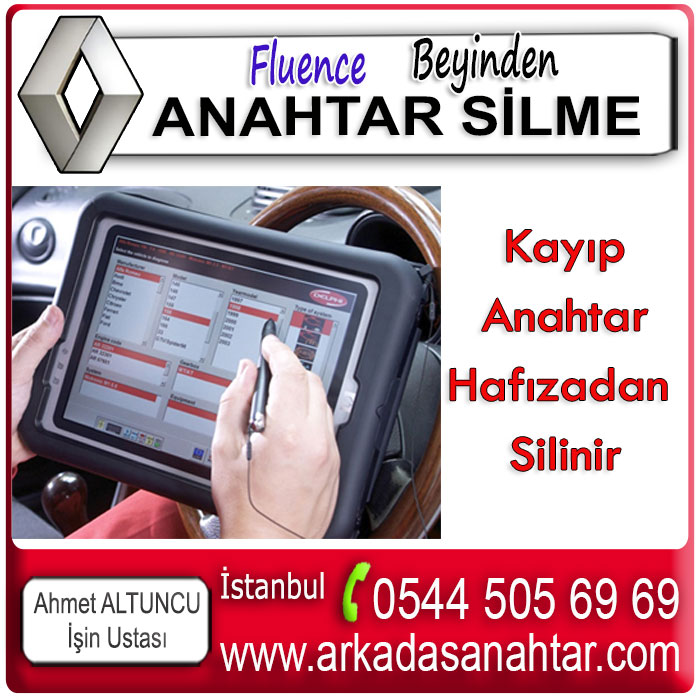 Fluence Kart Anahtar kayboldu ve bu kayıp anahtarın kötü niyetli birilerinin eline geçmesi durumunda arabanın çalınması sözkonusu olabilir. İşte bu ve buna benzer durumlarda kaybolan anahtarın araç hafızasından yada diğer deyimle arabanın beyninden silinmesi mümkündür.