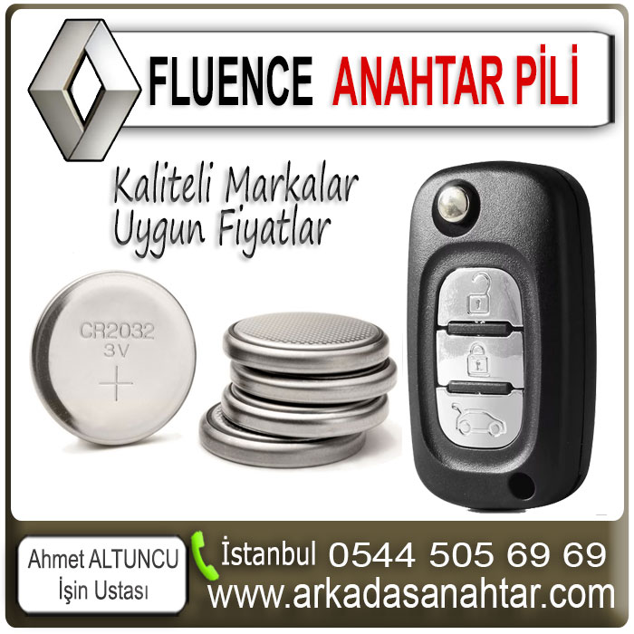 Fluence oto anahtarı pil değişimi yada akıllı anahtar (hands free) eller serbest özelliğine sahip anahtarların pil değişimi ihtiyacı durumunda işyerimizden kaliteli pil tedariği yapabilirsiniz. İşten anlamayan saatçilerin pil değiştirirken anahtarlara zarar verdiklerine defalarca şahit olduk. Bu sebeple sizi işyerimize bekliyoruz Özellikle anahtarsız giriş ve anahtarsız çalıştırma özelliğine sahip olan (hands free) eller serbest motorlarda pil tüketimi fazla olmaktadır. Buda ”daha sık pil ihtiyacı” anlamına gelmektedir. Fluence anahtar pili değiştirme.