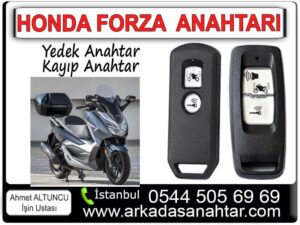 Honda Forza Anahtarı yedek akıllı anahtar ihtiyaçlarınıza kısa sürede süper çözümler sunuyoruz 0544 505 6969. Honda Forza Anahtarı yapımı için bizimle iletişimde kalın. İstanbulun her yerine hizmet veriyoruz. Anahtar sele altında kaldı ise acil çilingir hizmeti veriyoruz.