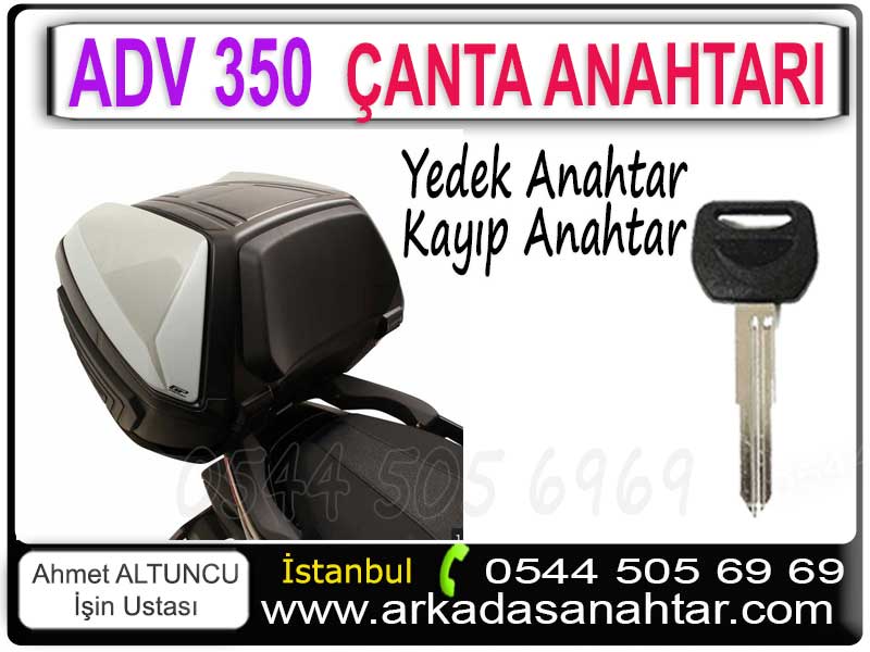 honda adv 350 akilli canta anahtari yedek anahtar 1