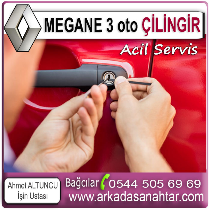 Oto çilingir hizmeti, Megane 3 kapı kilitlendi veya anahtar kayboldu ise devreye giren profesyonel bir hizmettir. Aracınıza zarar vermeden kapı açma işlemi yapılır. Anahtarınızı kaybettiğinizde veya araç içinde unuttuğunuzda panik yapmadan bizi arayabilirsiniz. Deneyimli ekibimiz hızlı şekilde aracınızın yanına gelir ve sorunu çözer. Renault Megane 3 Kartı bagajda yada arabanın içinde kaldıysa Oto anahtarcı çilingir, işi bilen tecrübeli usta lazımsa arayınız 0544 505 6969. Arabamın anahtarını arabada unuttum diyorsanız yada anahtar bagajda kaldı ise hızlı ve ekonomik çözüm için sahnedeyiz