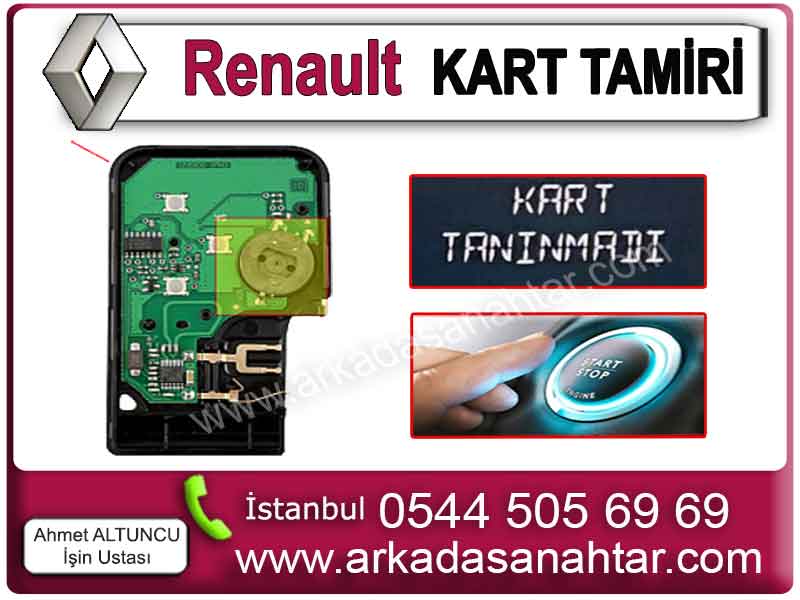 Renault kart tanınmadı hatası sıkça karşılaştırğımız bir anahtar arızasıdır. Sürekli tamirini yaptığımız bu anahtar arızanın birkaç sebebi olmaktadır. Ençok karşılaştığımız arızlardan biri lehim boşluğudur. Bu arıza oluştuğunda kartınızı sıkı bir şekilde kart yuvasına soktuğunuzda aracınız çalışacaktır.
