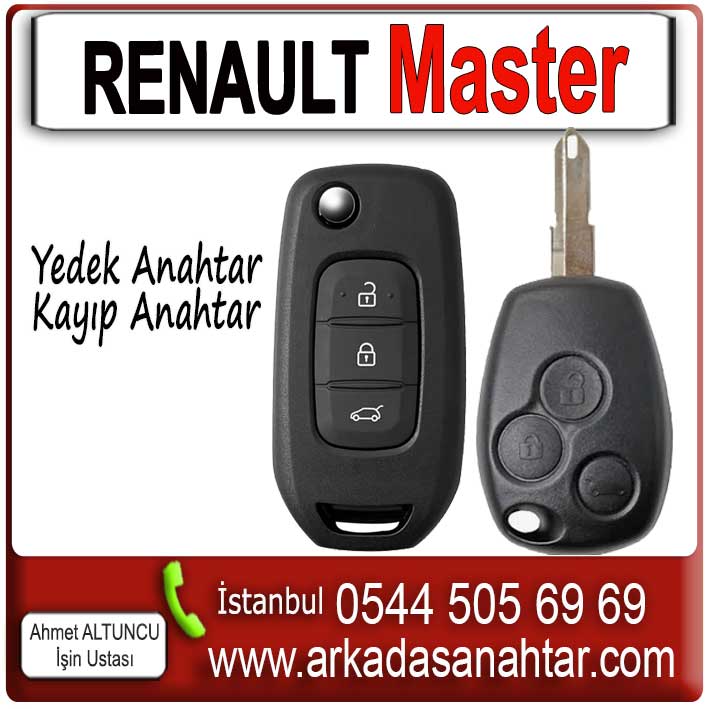 Renault Master Anahtarı, yedek anahtar işlemi, aracın mevcut anahtarı üzerinden özel cihazlarla programlanarak yapılır.Anahtarınız orijinal özelliklerinde kopyalanır ve test edilerek teslim edilir. Yada en son sistem cihazlar araca obd soketinden bağlanarak yeni bir anahtar araç hafızasına kaydedilir. Renault Master Anahtarı yedek ihtiyacınız varsa bizi arayınız 0544 505 6969 çünkü çok kısa sürelerde yedek Master Anahtarı yapabilmekteyiz. Anahtar ihtiyacınız varsa bizi arayınız 0544 505 6969 çünkü çok kısa sürelerde yedek Renault Master Akıllı Anahtar yapabilmekteyiz.