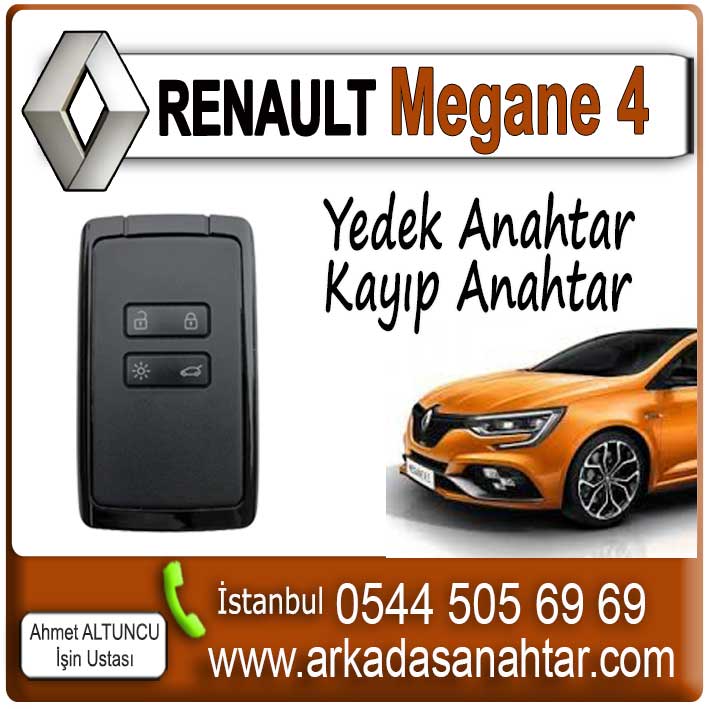 Megane 4 kart , yedek kart işlemi, aracın mevcut kartları üzerinden özel cihazlarla programlanarak yapılır. Anahtarınız orijinal özelliklerinde kopyalanır ve test edilerek teslim edilir. Yada en son sistem cihazlar araca obd soketinden bağlanarak yeni bir kart anahtar araç hafızasına kaydedilir. Megane 4 Kart yedek ihtiyacınız varsa bizi arayınız yada reno marka aracınıza anahtar lazımsa bizi arayınız 0544 505 6969 çünkü çok kısa sürelerde yedek Renault Megane 4 Kart yapabilmekteyiz.