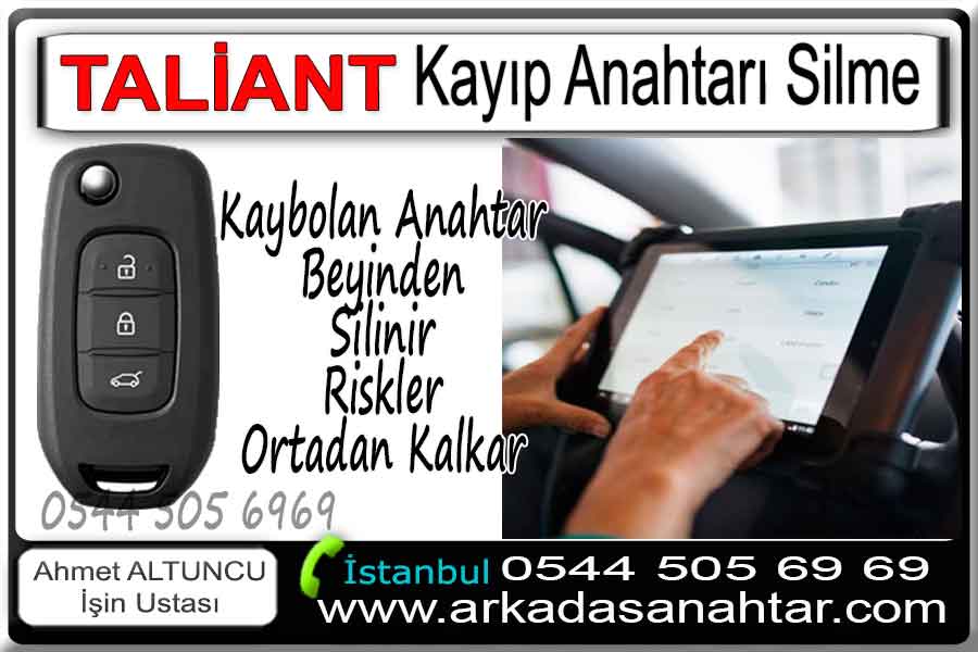 Renault Taliant Anahtarı kayboldu ve bu kayıp anahtarın kötü niyetli birilerinin eline geçmesi durumunda arabanın çalınması sözkonusu olabilir. İşte bu ve buna benzer durumlarda kaybolan anahtarın araç hafızasından yada diğer deyimle arabanın beyninden silinmesi mümkündür.