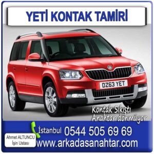 Kontak tamiri, kesinlikle ustalık ve birikim isteyen hassas bir konudur. Bu sebeple işi bilen gerçek ustalar tercih edilmelidir. Tabiiki bizde yılların birikimiyle garantili kontak tamiri yapıyoruz. Üstelik mesafe gözetmiyoruz ve böylece kısa sürede müşterilerimizin mağduriyetlerini gideriyoruz. Skoda Yeti kontak tamiri garantili yapıyoruz. Kontak dönmüyor direksiyon kilitlendi, anahtar sıkıştı veya anahtar sıkıştı kontak dönmüyor arızalarında bizi arayabilirsiniz.