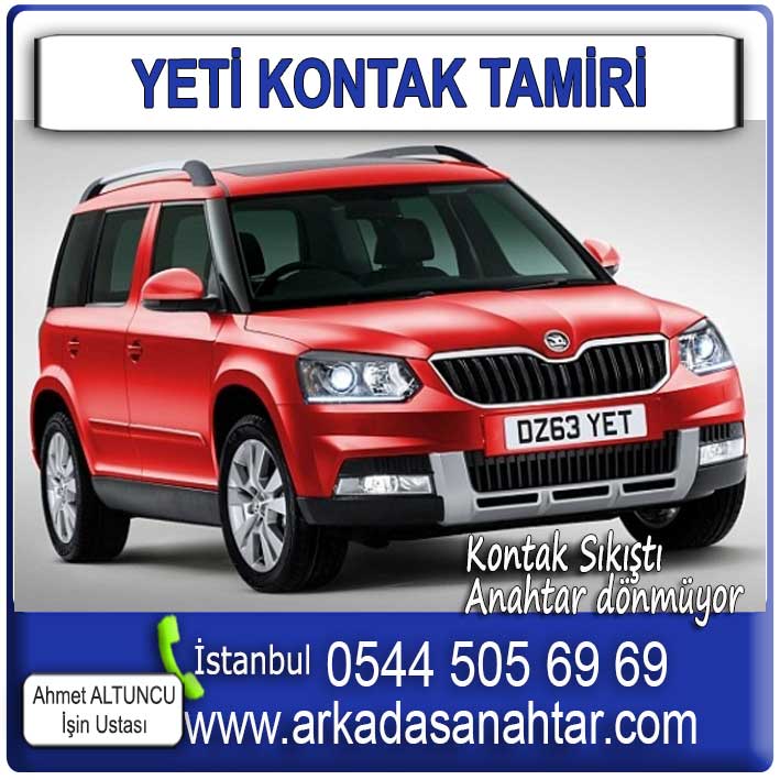 Kontak tamiri, kesinlikle ustalık ve birikim isteyen hassas bir konudur. Bu sebeple işi bilen gerçek ustalar tercih edilmelidir. Tabiiki bizde yılların birikimiyle garantili kontak tamiri yapıyoruz. Üstelik mesafe gözetmiyoruz ve böylece kısa sürede müşterilerimizin mağduriyetlerini gideriyoruz. Skoda Yeti kontak tamiri garantili yapıyoruz. Kontak dönmüyor direksiyon kilitlendi, anahtar sıkıştı veya anahtar sıkıştı kontak dönmüyor arızalarında bizi arayabilirsiniz.
