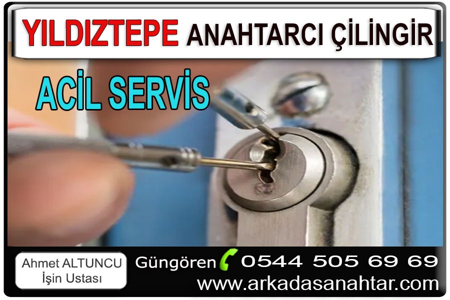 Yıldıztepe mahallesi bölgesinde uzun yıllardır hizmet veren firmamız, hergün anahtarcı ve çilingir hizmeti sunmaktadır. Deneyimli ekibimiz, gelişmiş ekipmanlarımız ve müşteri memnuniyetini esas alan hizmet anlayışımızla, her türlü kilit ve anahtar sorununu en kısa sürede ve en güvenli şekilde çözüyoruz.