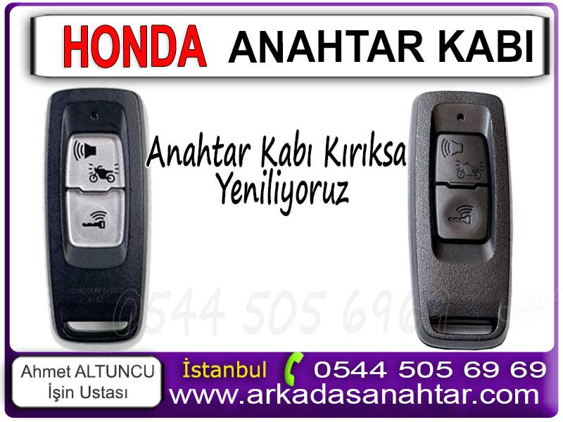 Honda Motor Anahtarı Kumandası 13 Honda Anahtar Kumanda kullanıma bağlı olarak yıpranır ve zaman içinde yenilenmeye ihtiyaç duyulur. Israrla bu şekilde kullanmaya devam edersek bir süre sonra anahtarımız daha da kötü duruma gelecek ve arabayı açmayacak hatta çalıştırmayacak duruma gelecektir.