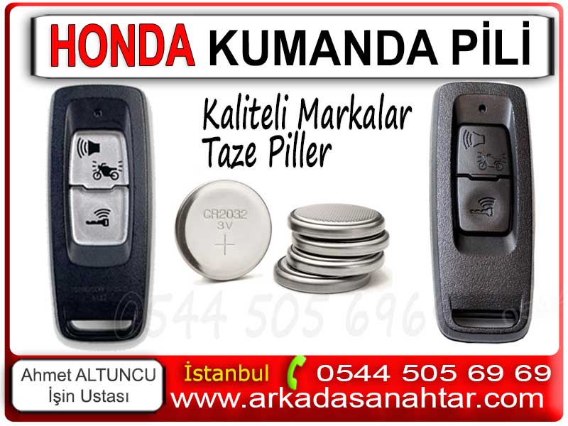 Honda Motor Anahtarı Kumandası 11 Honda kumandası yada akıllı anahtar pil değişimi ihtiyacı durumunda işyerimizden kaliteli pil tedariği yapabilirsiniz.