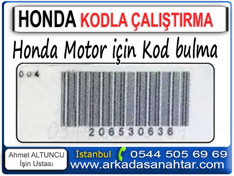 Honda Motor Anahtarı Kumandası 9 Honda motor kodu bulma. Elinizde anahtarınız var fakat kod yoksa kodunuzu tedarik ediyoruz. İstanbul dışında olsanız da kod tedariği yapıyoruz. Arayın yardımcı olalım 0544 505 6969. Kumandayla çalışan birçok motosikletin, anahtar kayıpken çalışabilmesi ve çalıştırılabilmesi için üretici firma tarafından kullanıcıya verdikleri kod vardır
