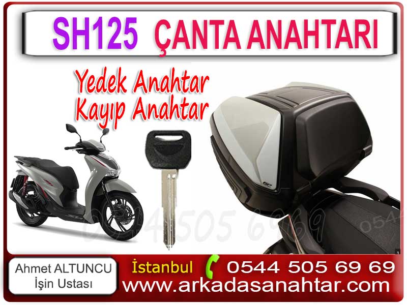 Çanta Anahtarlarımın Hepsi Kayboldu Yapılabilir mi? Sh125 motosikletinizin çanta anahtarınızı kaybettiyseniz ya da anahtarınız kırıldıysa, endişelenmeyin. Özel ekipman ve tecrübemizle, Sh125 yedek anahtar üretimi veya yeni Sh125 anahtar yapımı konusunda hızlı ve güvenilir çözümler sunuyoruz.