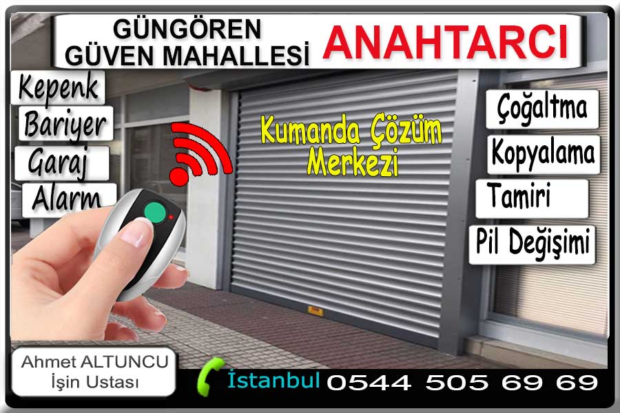 Güngören Güven Mahallesinde kepenk garaj bariyer kumandası çoğaltma yedekleme. Oto çilingir Hizmeti. Güngören güven mahallesinde kilitçi kilit değişimi. Güngören Güven mahallesi anahtarcı çilingir. Kapı açma kilit ve göbek değişimi oto kapısı ve bagaj açma motosiklet anahtarı yedek anahtar yada tüm anahtarlar kaybolsada çözümler. Kepenk garaj bariyer kumandası yedekleme çoğaltma.