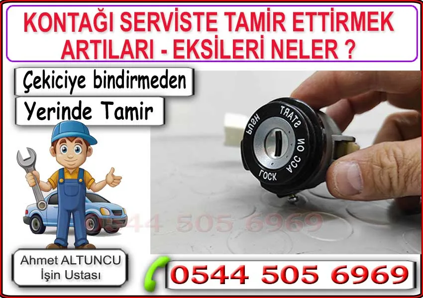 Servise götürmeden araç başında oto kontak tamiri hizmeti