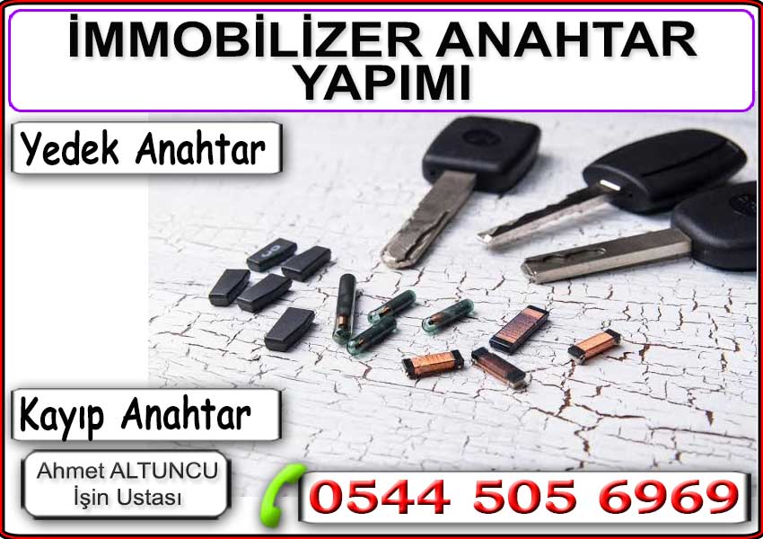 Immobilizer çipli araba anahtarı Bağcılar oto anahtarcı hizmeti