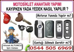 motosiklet anahtarı yapımı işlemi