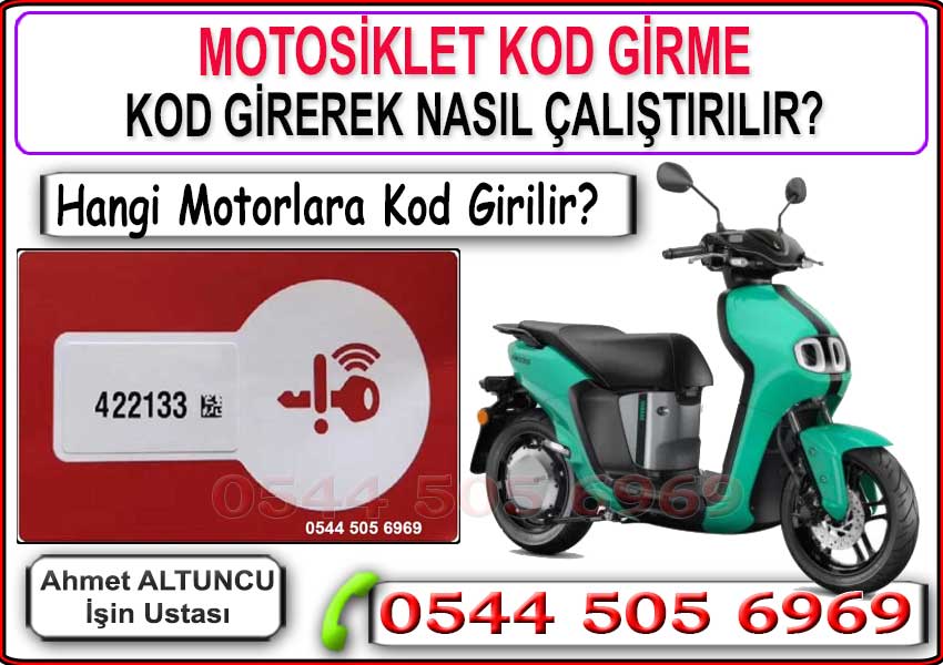 Motosiklet kod girme yöntemi ile anahtarsız çalıştırma hakkında bilgi ve çözüm.