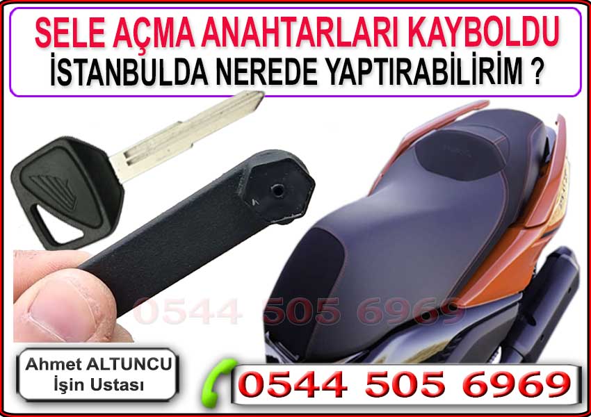 Motosiklet koltuk anahtarı sele açma anahtarı yedek kayıp yapımı